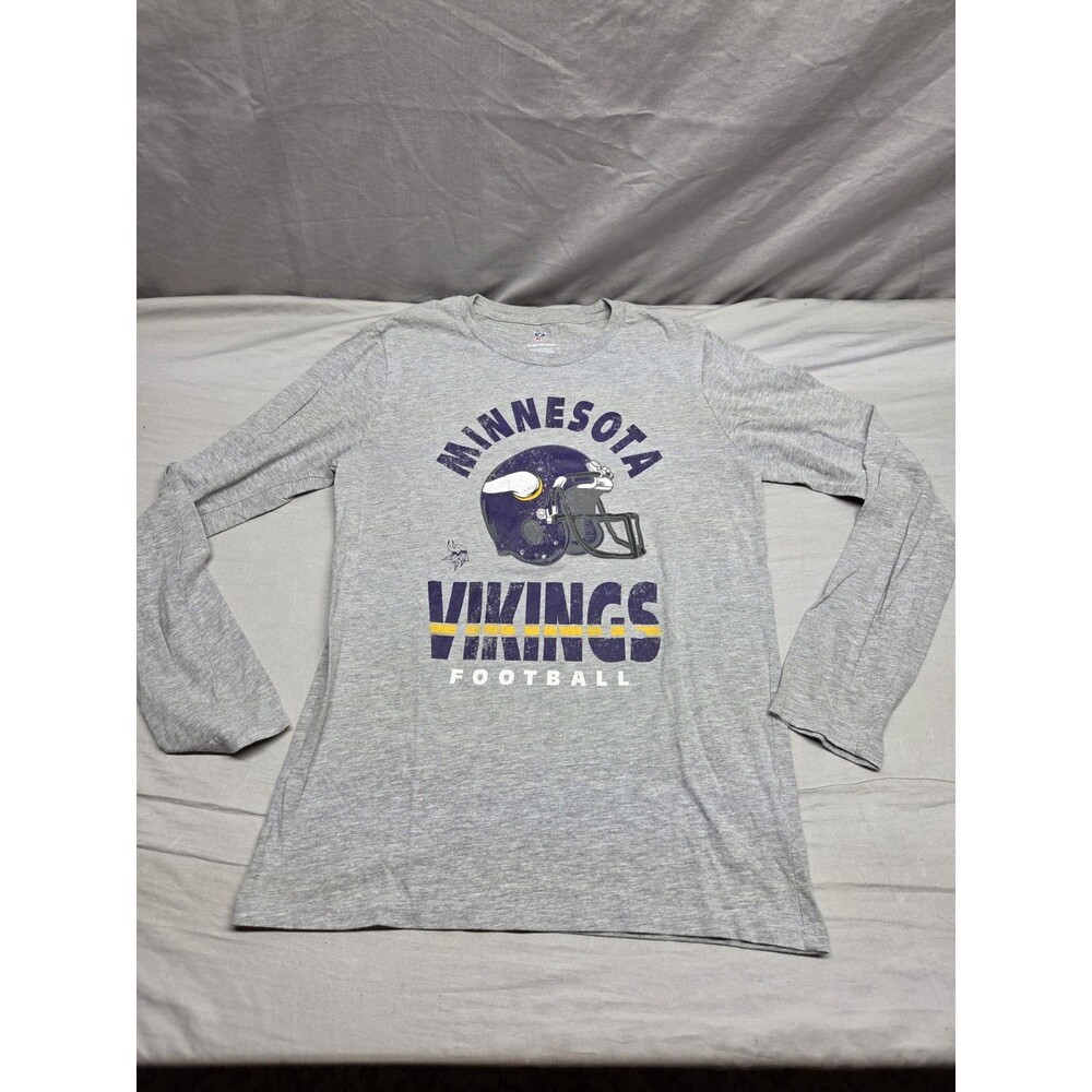 Nfl Team Apparel Mens Minnesota Vikings Long Sleeve Light Weight Shirt Size XL